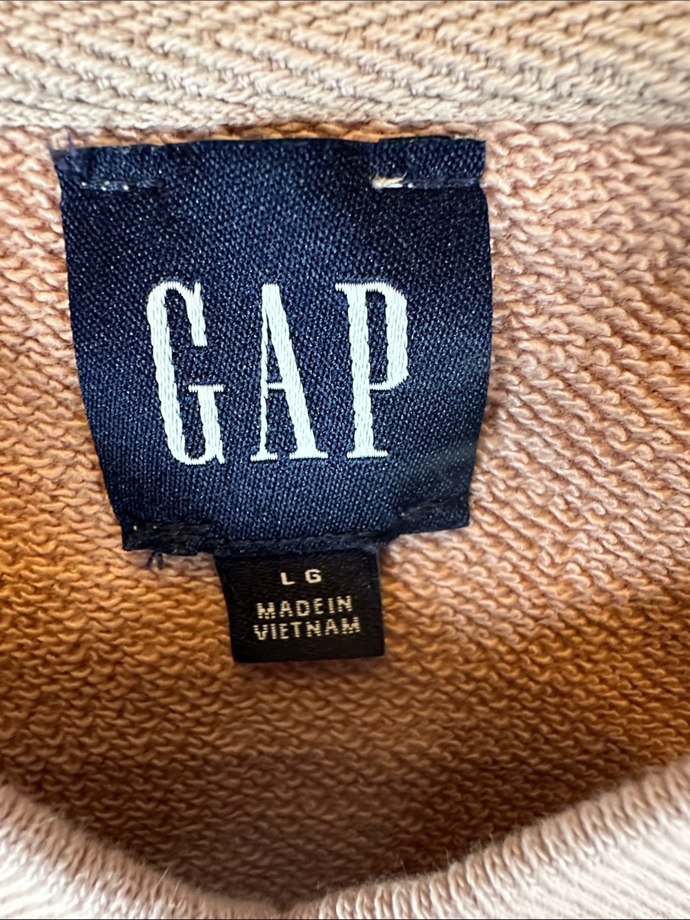 GAP French Terry V Neck in Dusty Pink Size L - Picture 4 of 5